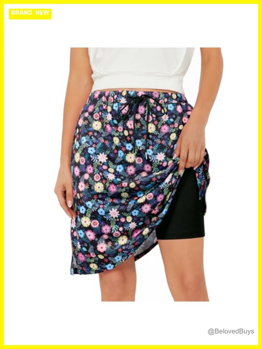 Women's Knee Length Skort with Pockets & Shorts Underneath Athletic Golf Tennis